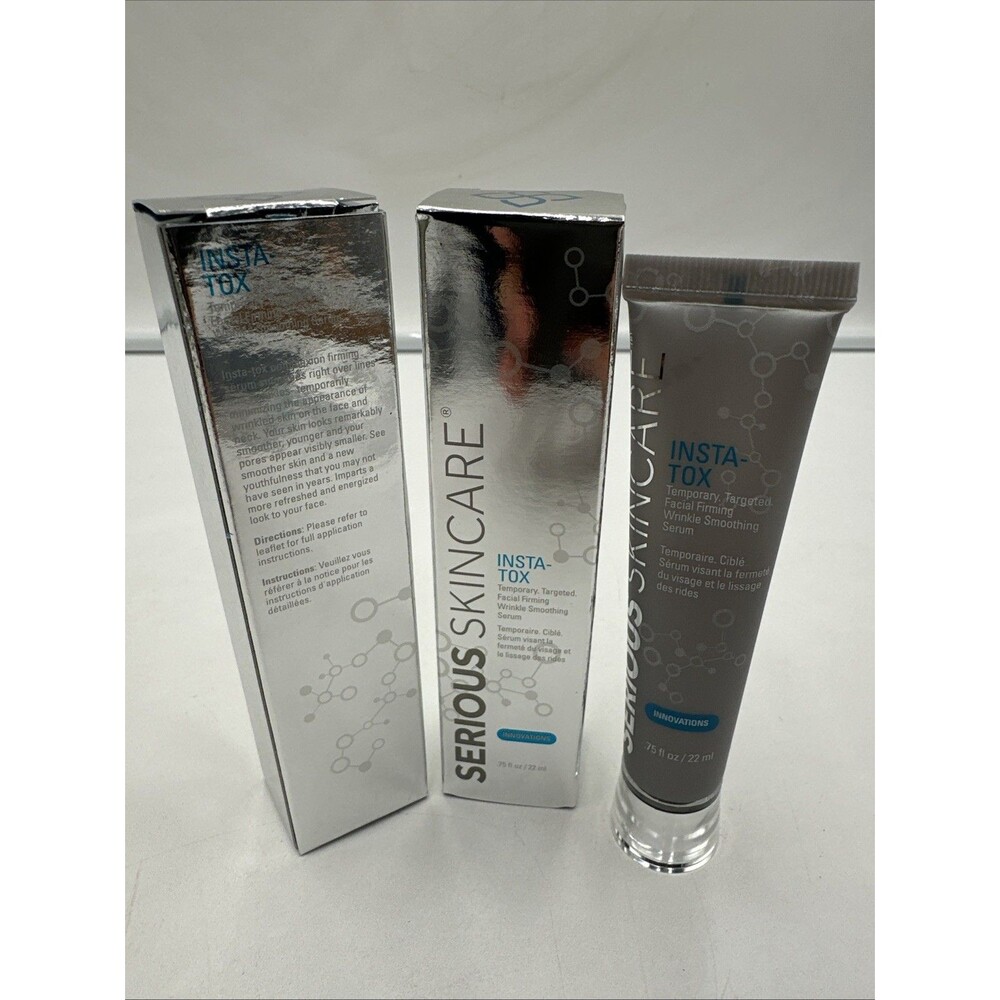 2Serious Skincare Insta TOX Instant Wrinkle Smoothing Serum Tightens Skin 0.75oz